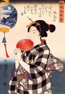 Utagawa Kuniyoshi Painting - mujer con abanico Utagawa Kuniyoshi Ukiyo e